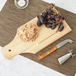 Franmara 3 Piece Semi-Hard Wood Handled Cheese Knife And Board Set With Button Clincher
