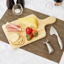 Franmara 3 Piece Hard Cheese Knife And Board Set With Button Clincher