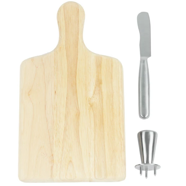 Franmara 3 Piece Soft Cheese Knife And Board Set With Button Clincher - Image 2