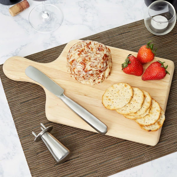 Franmara 3 Piece Soft Cheese Knife And Board Set With Button Clincher