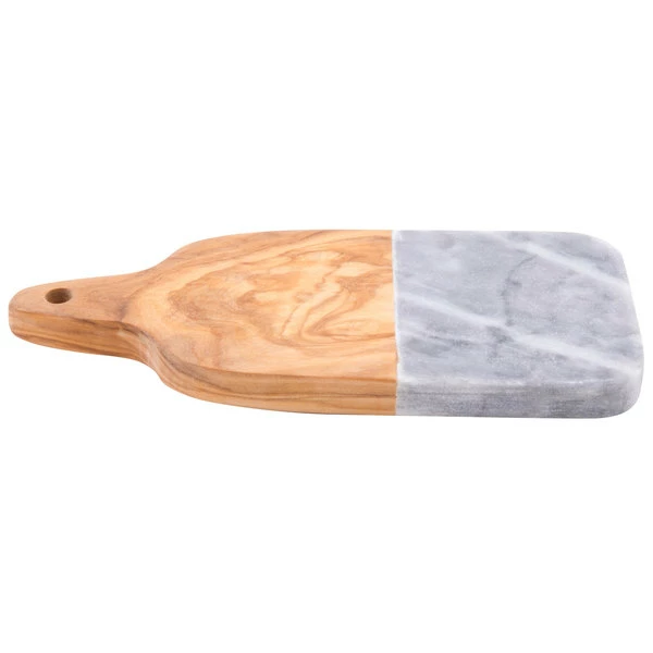 American Metalcraft OWBG8 6" X 3 1/2" Olive Wood And Gray Marble Serving Board - Image 4