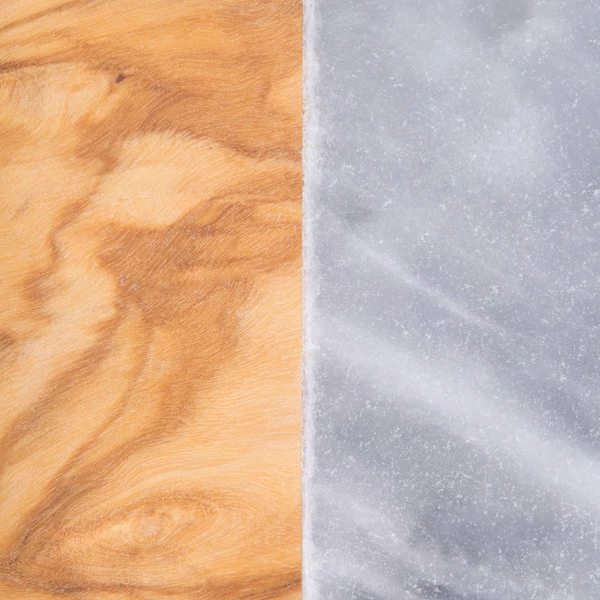 American Metalcraft OWBG8 6" X 3 1/2" Olive Wood And Gray Marble Serving Board - Image 5