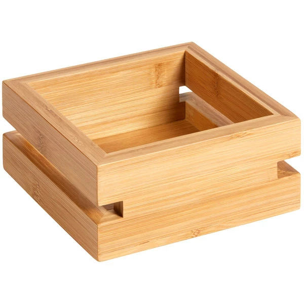 Rosseto BD134 Natura Small Bamboo Tray - 6 1/2" X 6 1/2" X 3 1/2"
