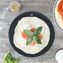 Epicurean 429-001202 12" Slate Richlite Wood Fiber Round Pizza Board