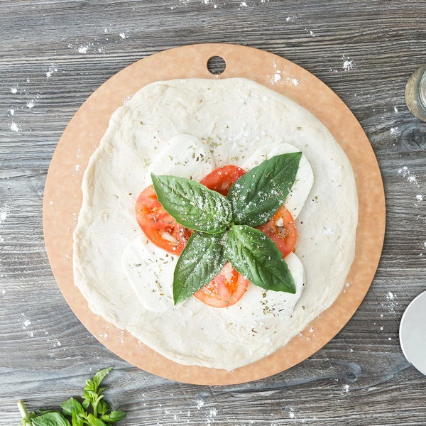 Epicurean 429-001401 14" Natural Richlite Wood Fiber Round Pizza Board