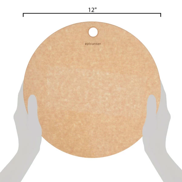 Epicurean 429-001201 12" Natural Richlite Wood Fiber Round Pizza Board - Image 3
