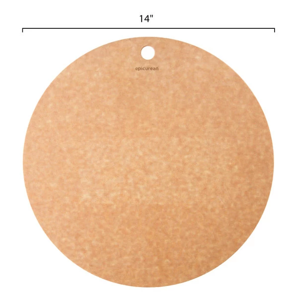 Epicurean 429-001401 14" Natural Richlite Wood Fiber Round Pizza Board - Image 3