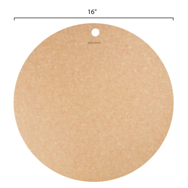 Epicurean 429-001601 16" Natural Richlite Wood Fiber Round Pizza Board - Image 3