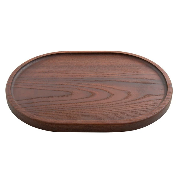 American Metalcraft AWB12 12" X 9" Rimmed Ash Wood Serving Board - Image 2