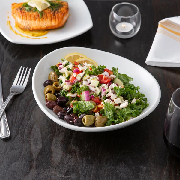 Acopa 28 Oz. Bright White Oval Porcelain Coupe Bowl - 12/Case - Image 4