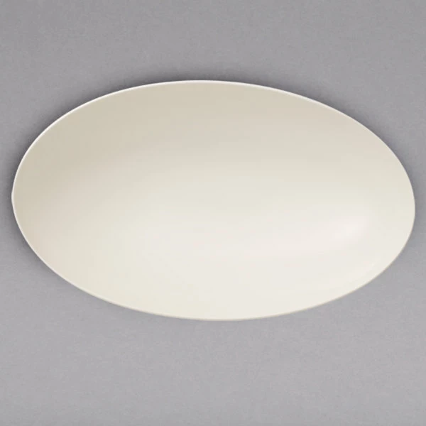 Villeroy & Boch 10-4510-3287 Modern Grace 101.5 Oz. White Bone Porcelain Oval Bowl - 6/Pack - Image 2