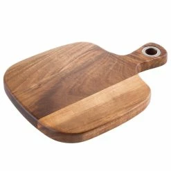Tablecraft 123480 Acacia Wood Display Bread Board - 6" X 5 1/2" X 1/2"