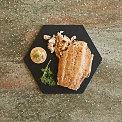Epicurean 020-0908HEX02 9" X 8" X 1/4" Slate Richlite Wood Fiber Hexagon Cutting And Serving Board