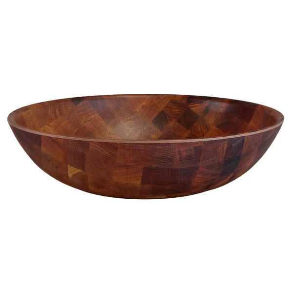 Elite Global Solutions ECO11R-CK Checkered 3 Qt. Round Bamboo / Melamine Serving Bowl - 6/Case - Image 2