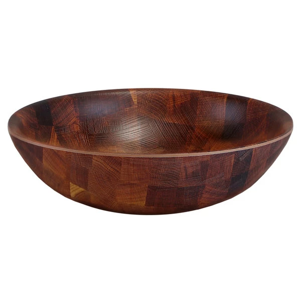 Elite Global Solutions ECO618R-CK Checkered 8 Oz. Round Bamboo / Melamine Bowl - 6/Case - Image 2