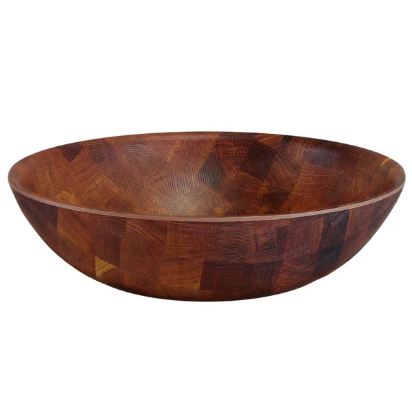 Elite Global Solutions ECO778R-CK Checkered 34 Oz. Round Bamboo / Melamine Bowl - 6/Case - Image 2