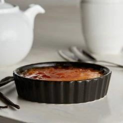Acopa Keystone 6 Oz. Caldera Stoneware Souffle / Creme Brulee Dish - 48/Case