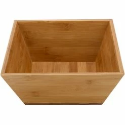 GET Enterprises BWL-9-BAM 9 1/2" X 9 1/2" X 4" Square Bamboo Bowl With Liner