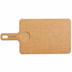 Epicurean 429-157501R 15" X 7 1/2" X 1/4" Natural Richlite Wood Fiber Cutting And Serving Board With 9" Handle And Ramekin Well