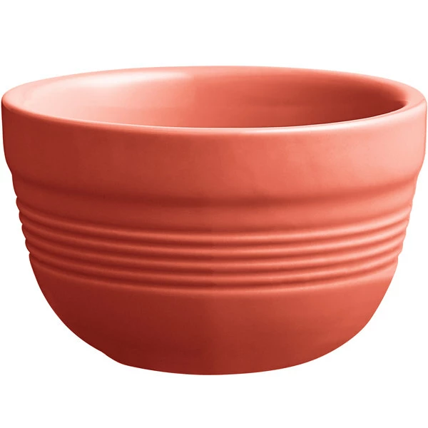 Acopa Capri 8 Oz. Coral Reef Stoneware Bouillon - 12/Pack - Image 2