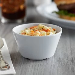 Acopa Foundations 8 Oz. White Melamine Bouillon - 12/Case