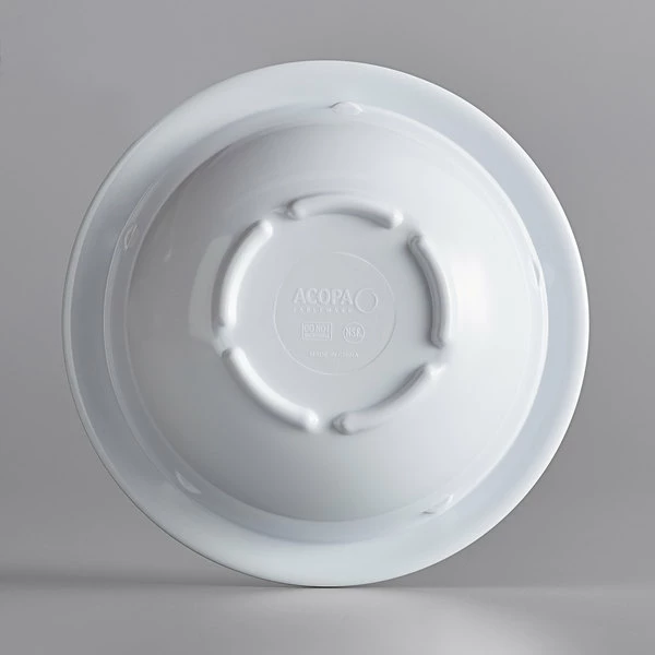 Acopa Foundations 10 Oz. White Narrow Rim Melamine Grapefruit Bowl - 12/Case - Image 3