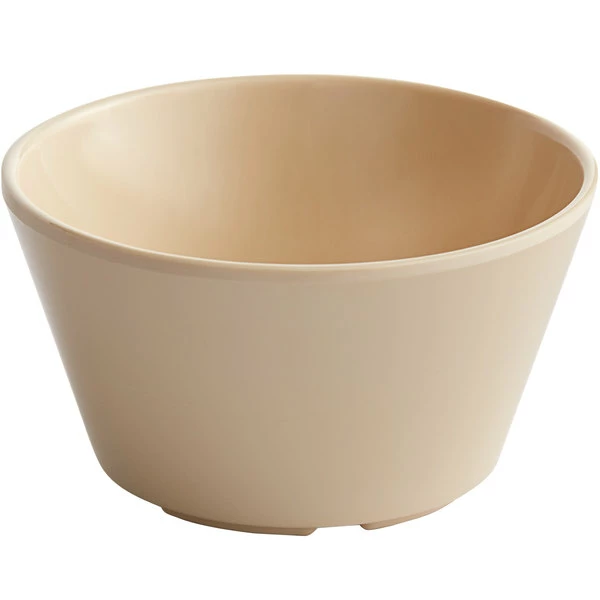 Acopa Foundations 8 Oz. Tan Melamine Bouillon - 12/Case - Image 2
