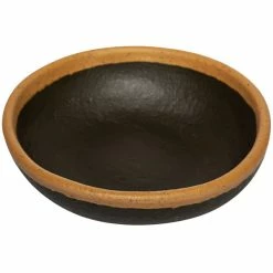 GET Enterprises GET B-55-BR Pottery Market 4.5 Oz. Glazed Brown Melamine Ramekin With Clay Trim - 48/Case