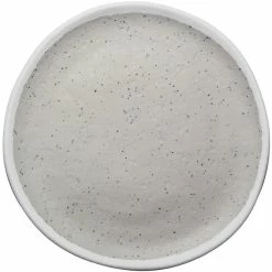 GET Enterprises GET P-55-DVG Pottery Market 5 1/2" Coupe Glazed Grey Plate With White Trim - 48/Case