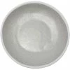 GET Enterprises GET P-101-DVG Pottery Market 10 1/2" Glazed Grey Coupe Melamine Plate With White Trim - 12/Case