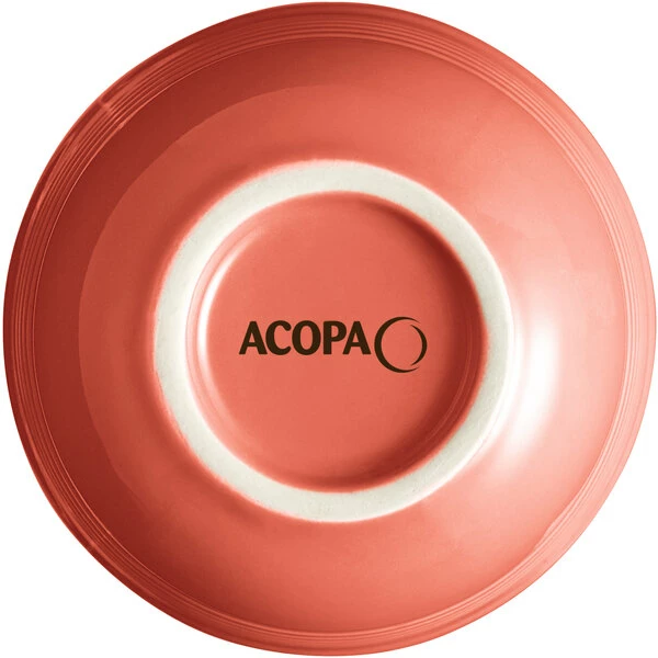 Acopa Capri 8 Oz. Coral Reef Stoneware Bouillon - 12/Pack - Image 3