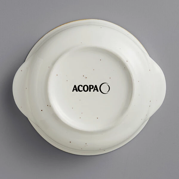 Acopa Keystone 13 Oz. Vanilla Bean Stoneware Onion Soup Crock - 24/Case - Image 3