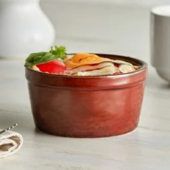 Acopa Keystone 7 Oz. Chestnut Stoneware Ramekin - 6/Case