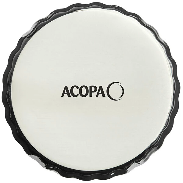 Acopa 8 Oz. Round Glossy Black Fluted Stoneware Souffle / Creme Brulee Dish - 12/Pack - Image 3