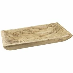 Front Of The House SPT061NAW20 ROOT 23 3/4" X 13 1/4" Rectangular Natural Wood Serving Tray - 2/Case