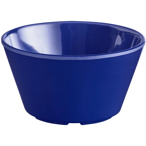 Acopa Foundations 8 Oz. Blue Melamine Bouillon - 12/Case - Image 2