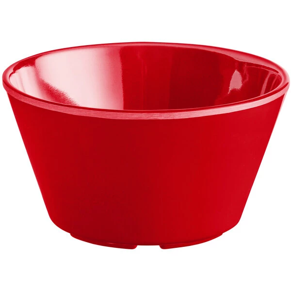 Acopa Foundations 8 Oz. Red Melamine Bouillon - 12/Case - Image 2