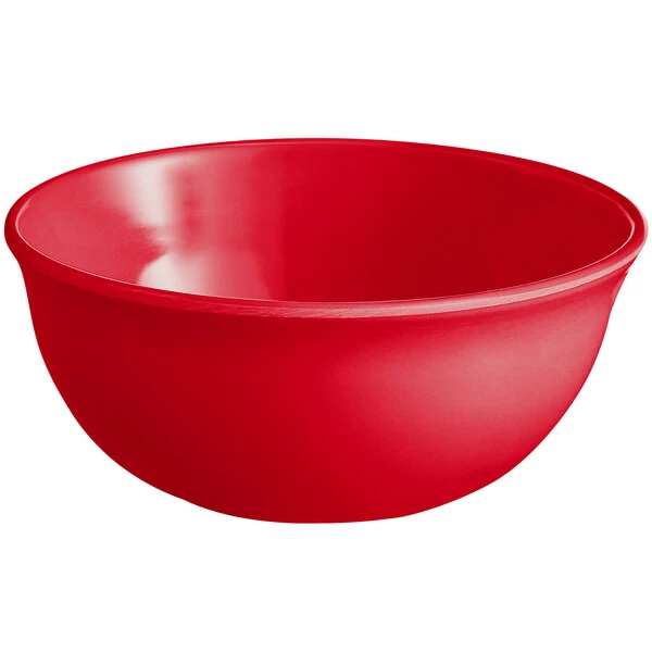 Acopa Foundations 15 Oz. Red Melamine Nappie Bowl - 12/Case - Image 2