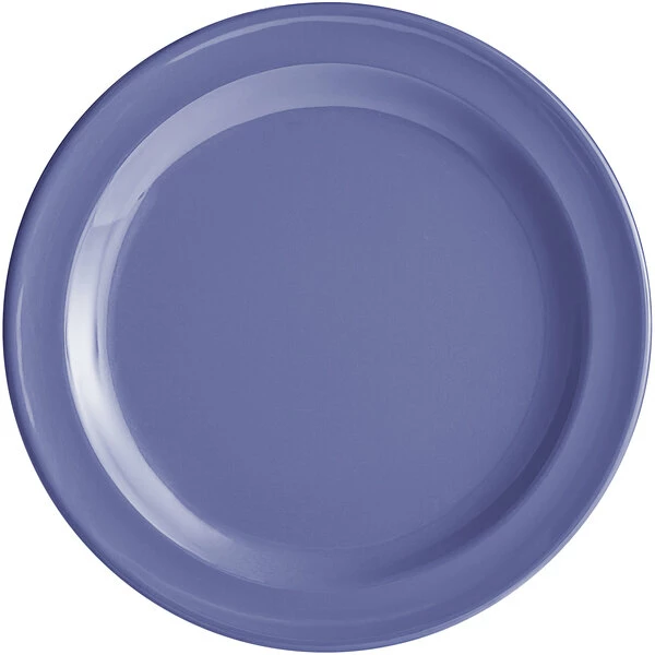 Acopa Foundations 6 1/2" Purple Narrow Rim Melamine Plate - 12/Case - Image 2