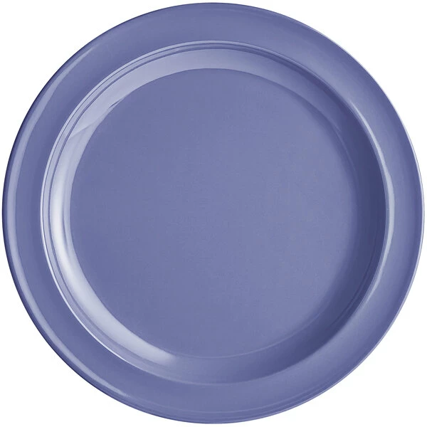 Acopa Foundations 9" Purple Narrow Rim Melamine Plate - 12/Case - Image 2