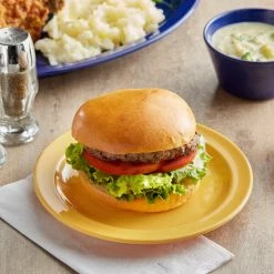 Acopa Foundations 7 1/4" Yellow Narrow Rim Melamine Plate - 12/Case