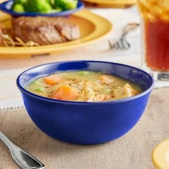 Acopa Foundations 15 Oz. Blue Melamine Nappie Bowl - 12/Case