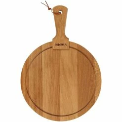 Boska USA Corp Boska Friends 11 3/4" Medium Round European Oak Serving Board With Handle