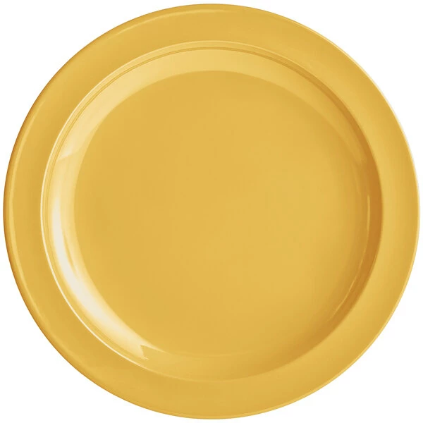 Sample - Acopa Foundations 10" Yellow Narrow Rim Melamine Plate - Image 2