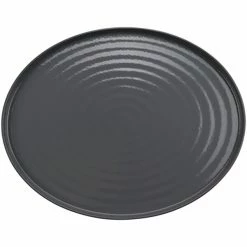 GET Enterprises GET Roca Glazed 20" X 16" Gray Melamine Oval Platter - 3/Case