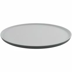 GET Enterprises GET Roca Matte 20" X 16" Gray Melamine Oval Platter - 3/Case