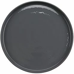 GET Enterprises GET Roca Glazed 11" Gray Melamine Round Plate - 12/Case