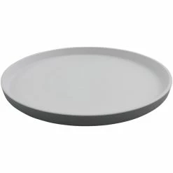 GET Enterprises GET Roca Matte 11" Gray Melamine Round Plate - 12/Case