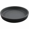 GET Enterprises GET Roca Matte 5" Black Melamine Round Plate - 48/Case