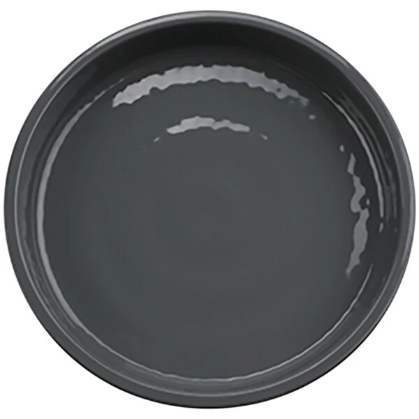 GET Enterprises GET Roca Glazed 5" Gray Melamine Round Plate - 48/Case